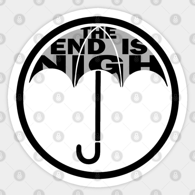 the end is nigh umbrella Sticker by yinon-h